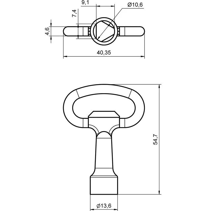 Тригранний ключ D=8мм RZ L18.3 Хром - 2