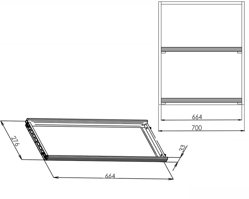 Рамка для сушок стаціонарна Vibo Variant STV70 700мм Сірий - 2