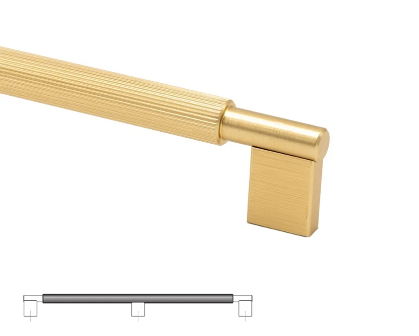 Мебельная ручка Beslag Design 373081-11 матовая латунь