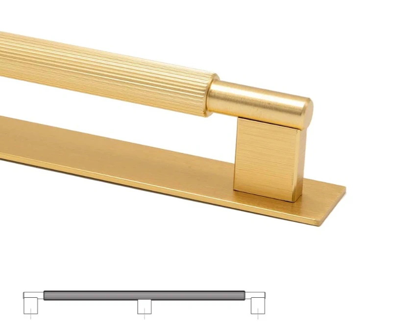 Мебельная ручка Beslag Design 373116-11 матовая латунь