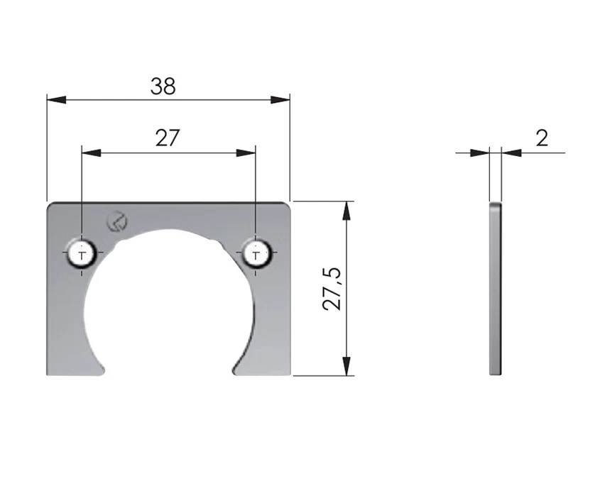 Адаптер висоти для завіси Italiana Ferramenta Kimana 2мм 40115340YA Нікель - 2