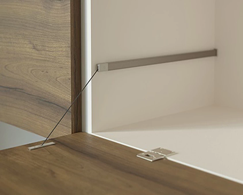 Механізм Italiana Ferramenta KIARO для відкривання фасаду вниз Нікель - 3