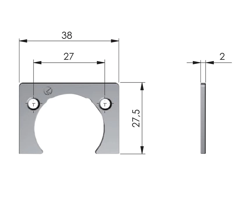 Адаптер высоты для петли Italiana Ferramenta Kimana 2мм 40115340YQ Черный никель - 2