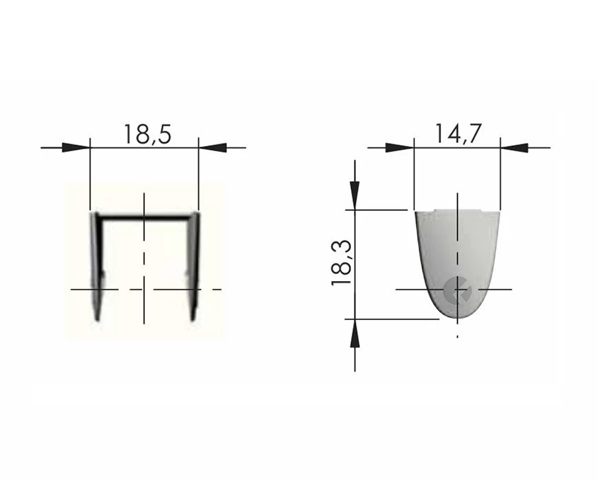 Заглушка Italiana Ferramenta KRABY к креплению газового лифта к фасаду 4291901000 Серый - 2