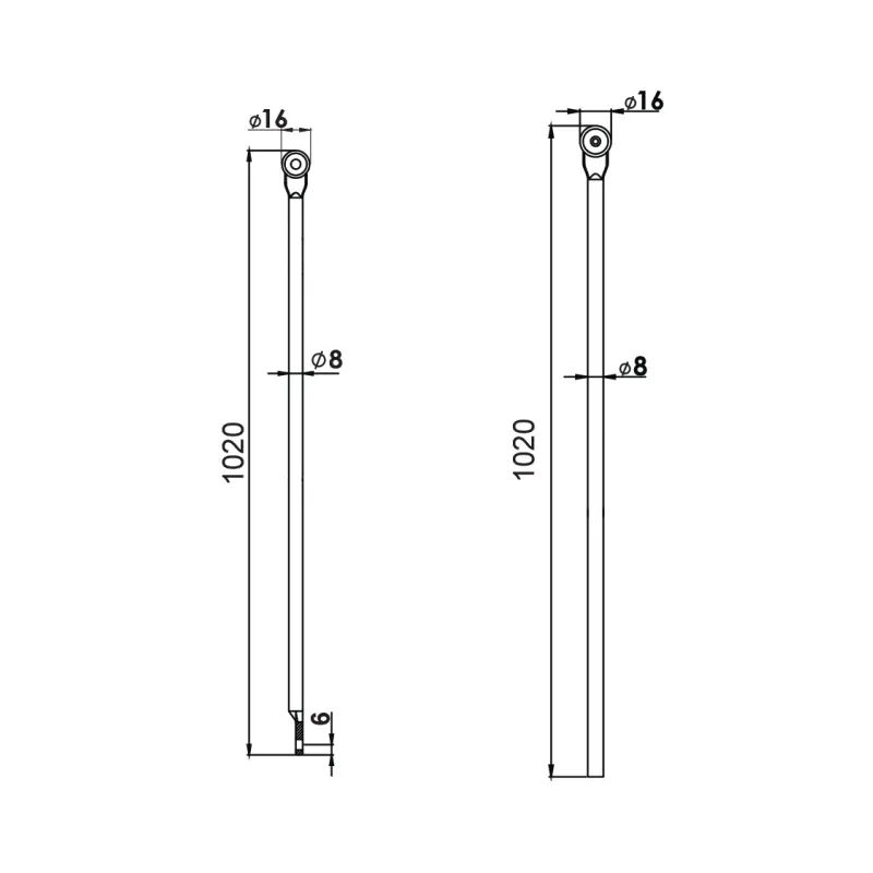 Тяга для замка кругла з коліщатком RZ 302-1 Цинк - 2