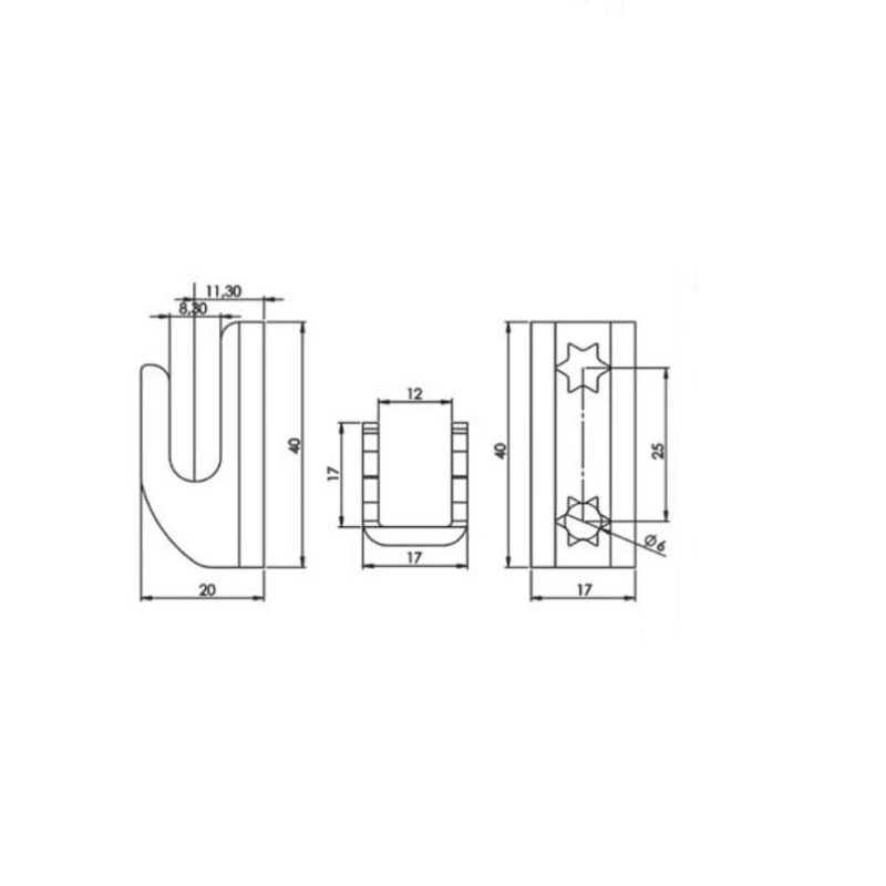 Фіксатор для тяги RZ 306-2 Сірий - 2