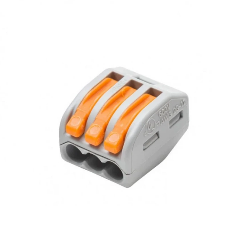 Клема монтажна типу Wago 3 RZ WG-3 Сірий