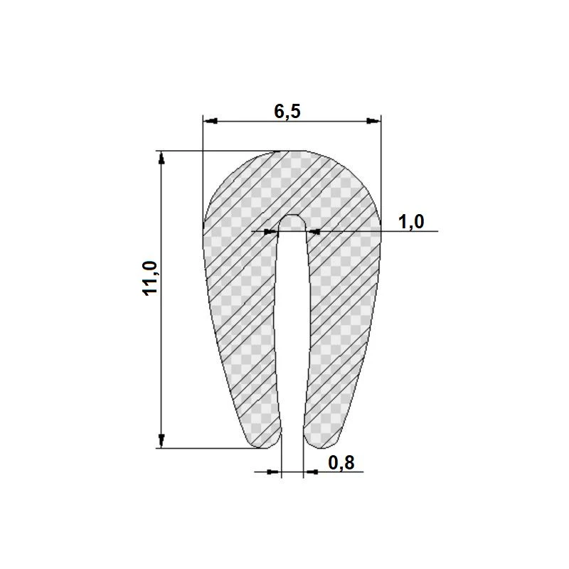 Уплотнитель RZ P2.018 Черный - 2