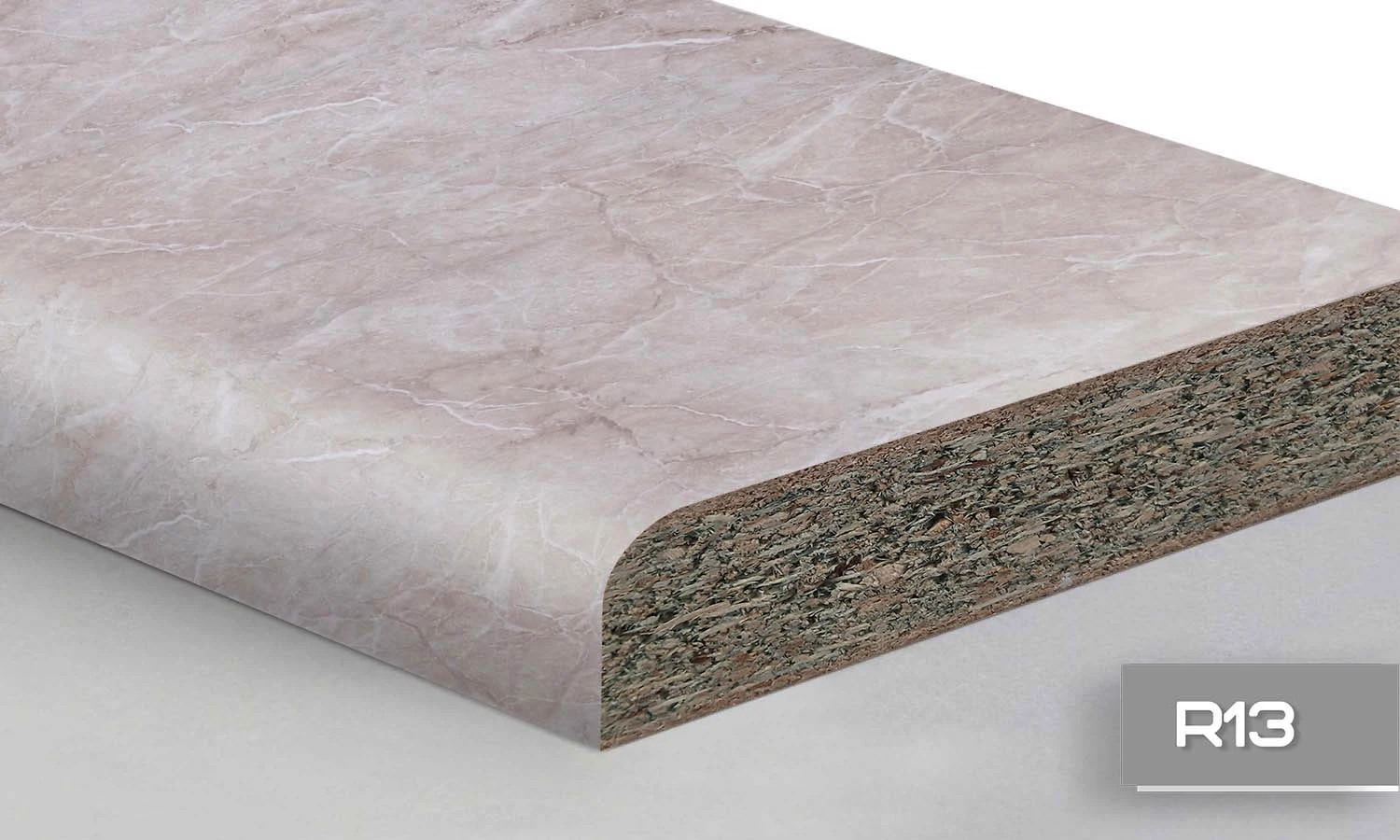 Стільниця LuxeForm L213 4200х600х38 мм 1L MR Вологостійка R13 Р WT Мармур бежевий - 2