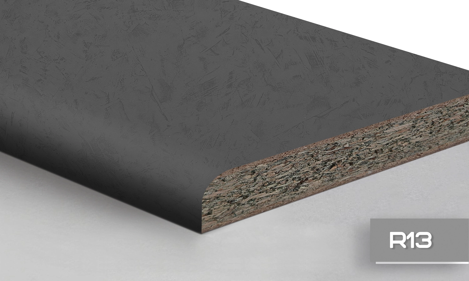 Стільниця LuxeForm S524 3050х600х28 мм 1L MR Вологостійка R13 Р WT Графіт абсолют - 2