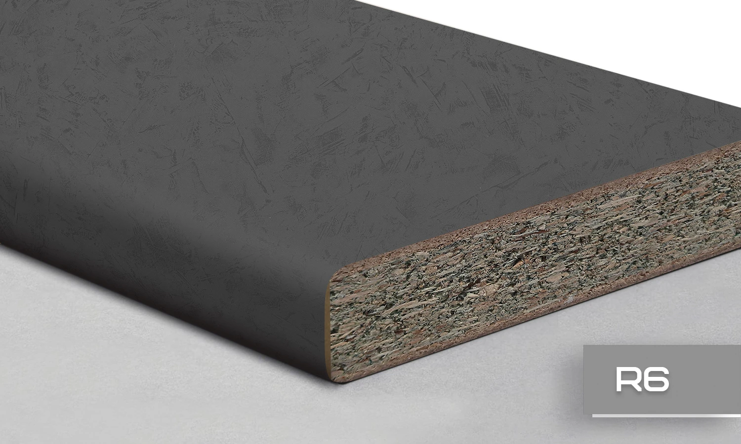 Стільниця LuxeForm S524 4200х600х38 мм 1U MR Вологостійка R6 Р WT Графіт абсолют - 2