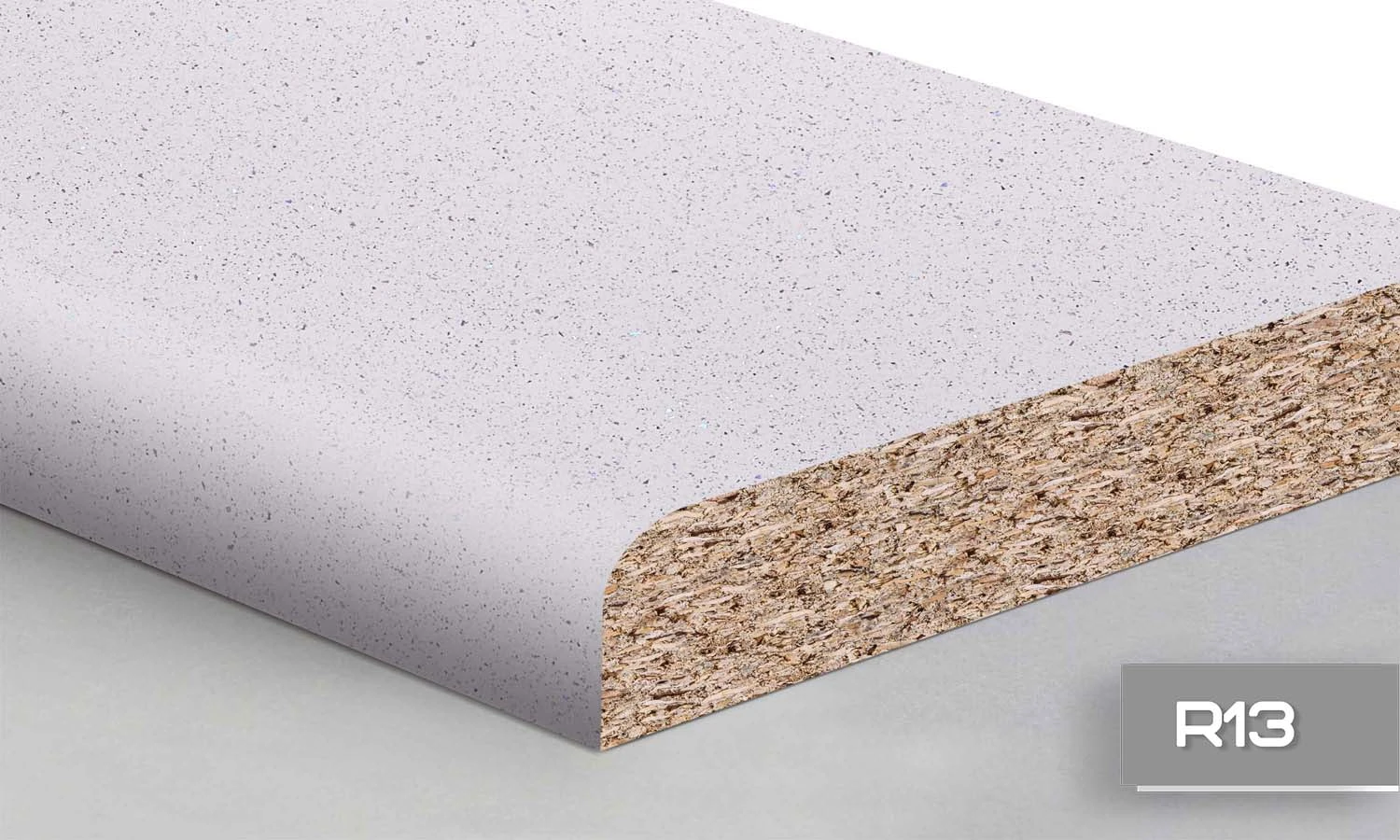 Стільниця LuxeForm WS2006 3050х600х38 мм 1L MR Вологостійка R13 Р WT Білий кристал - 2