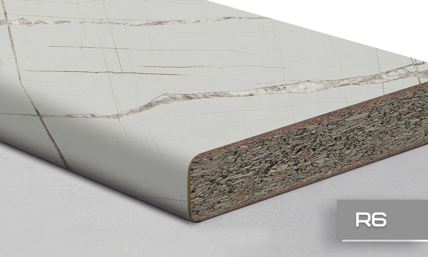 Стільниця LuxeForm 4200x600x38 мм 1U R6 L154 Мармур Астурія 2023 вологостійка - 2