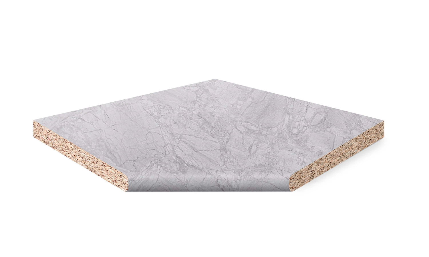 Кутовий елемент LuxeForm S968 900х900х38 мм 1U MR Вологостійка R6 Р CR Альпійський Мармур - 2