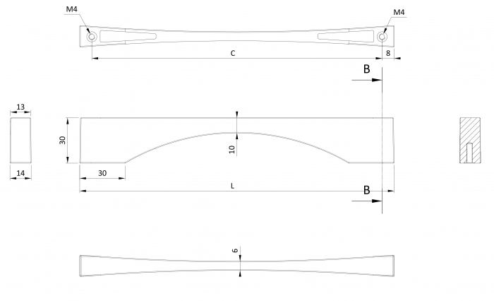 Ручка GTV SOLANA 192 мм Хром (Розпродаж) - 2
