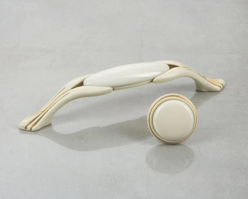 Мебельная ручка Giusti РГ 628 M94.01.00.V5G Золото винтажное с керамикой - 2